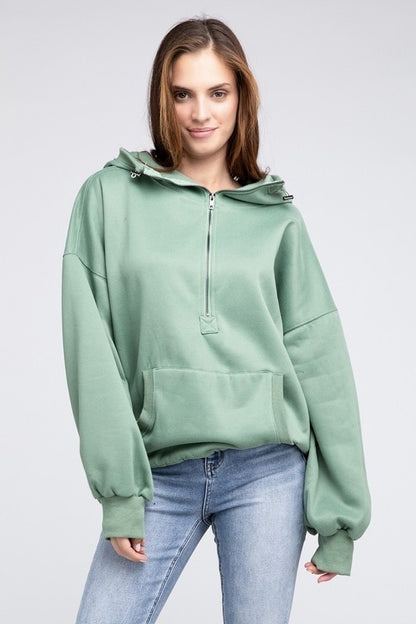 BIBI Stitch Detailed Elastic Hem Hoodie Sweatshirt