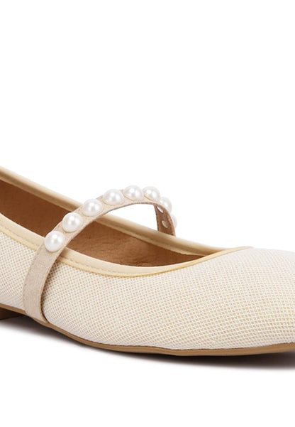 RAG & Co. Sassie Pearl Embellished Ballerina Flats