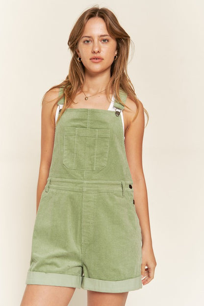 JADE by JANE Corduroy Adjustable Shoulder Straps Overall PLUS