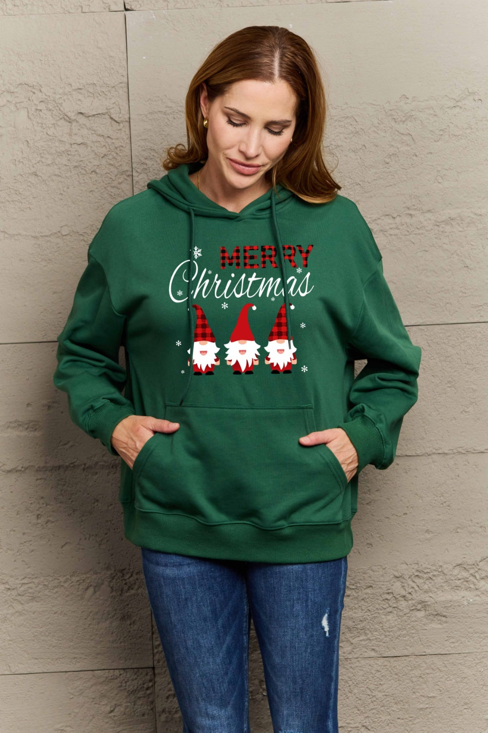 SIMPLY LOVE Full Size MERRY CHRISTMAS Graphic Hoodie