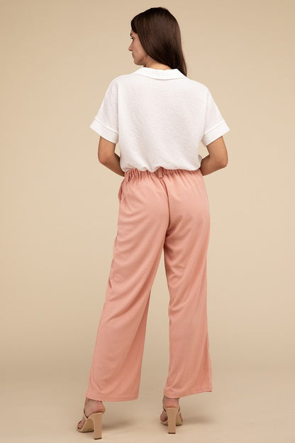 LILOU Waffle Trouser Pants