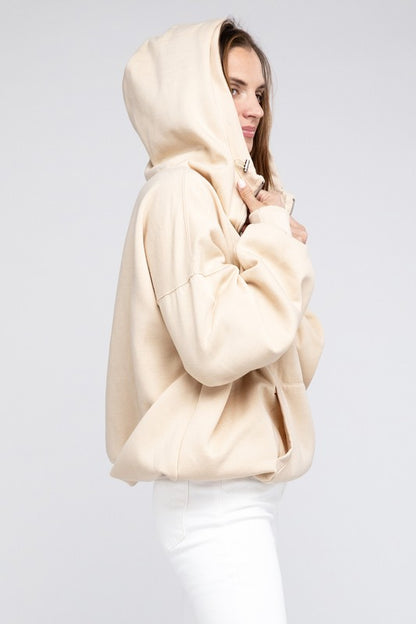 BIBI Stitch Detailed Elastic Hem Hoodie Sweatshirt