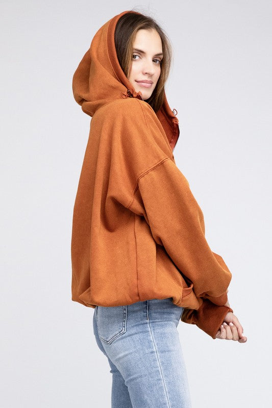 BIBI Stitch Detailed Elastic Hem Hoodie Sweatshirt