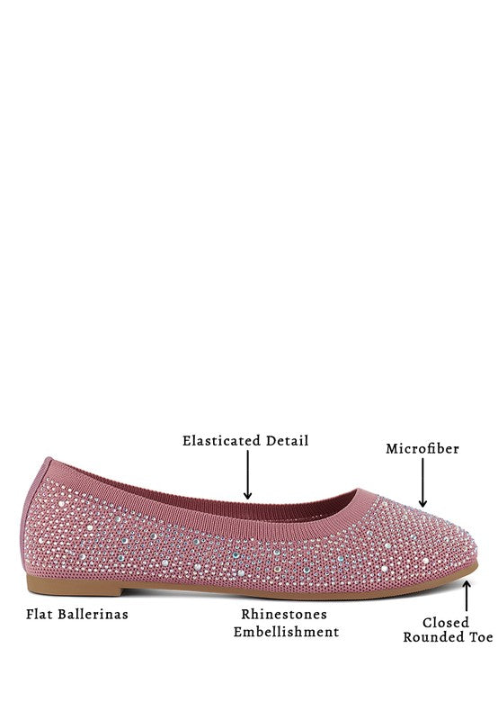 RAG & Co. Splash Rhinestones Embellished Ballet Flats