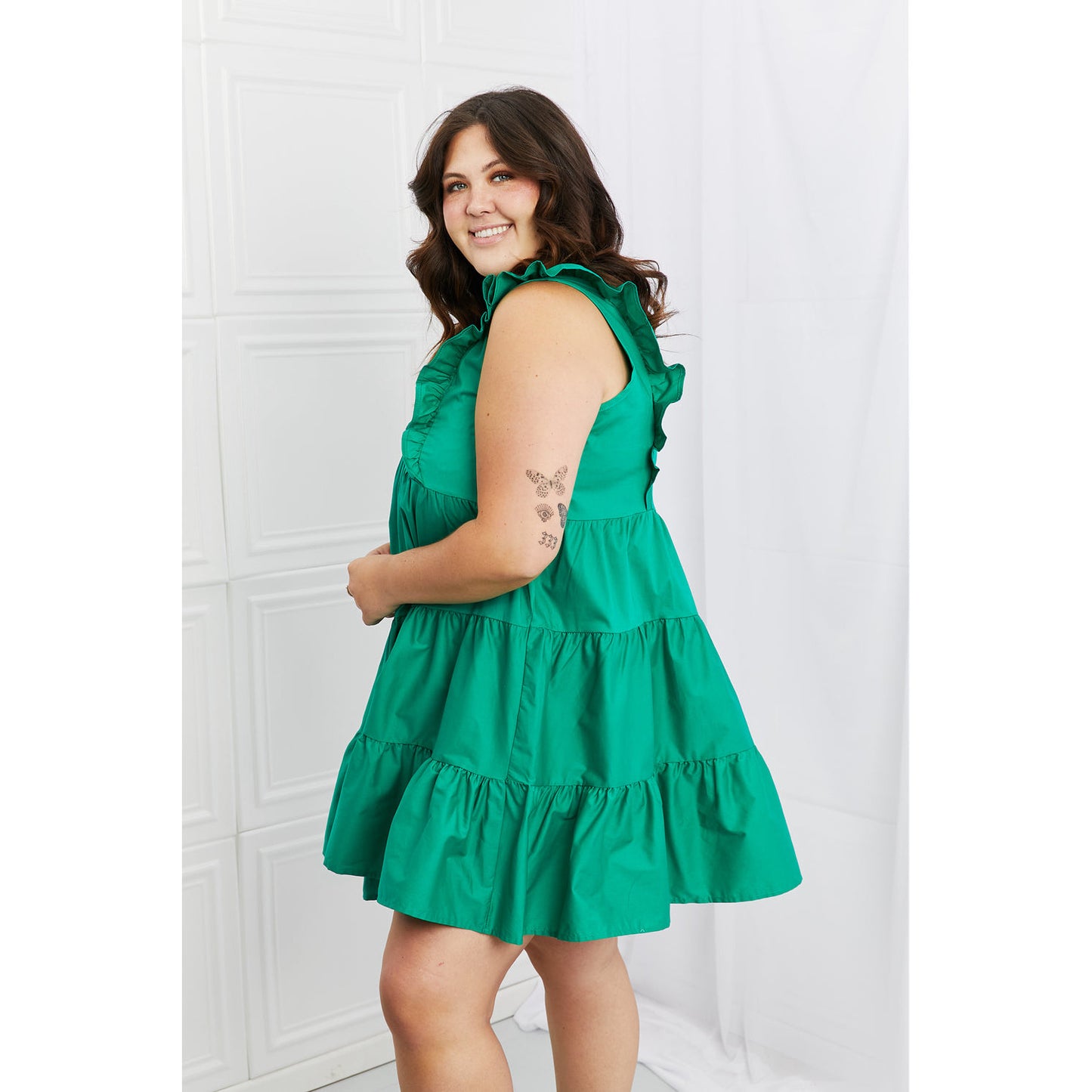 HAILEY & Co. Casual Play Date Full Size Ruffle Dress- Up to 3 XL