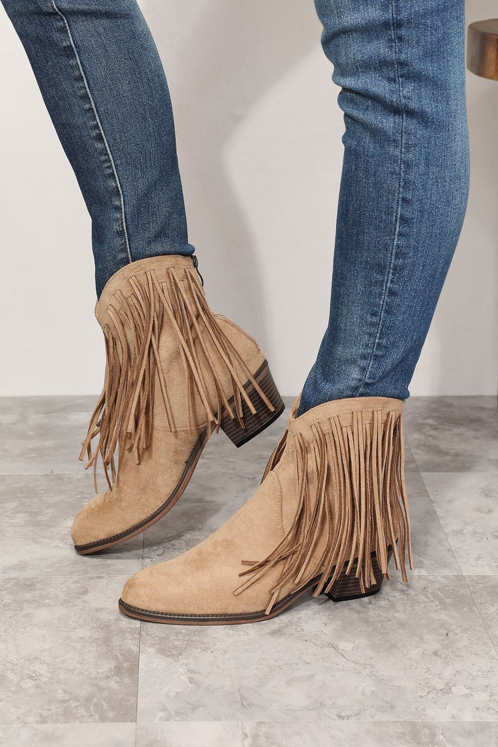 Legend Women's Fringe Cowboy Western Ankle Boots