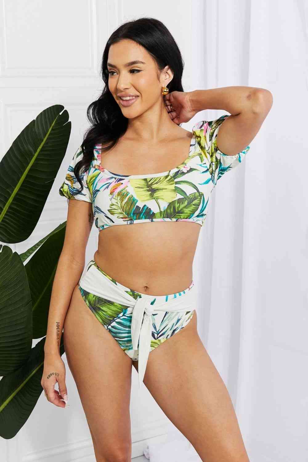 MARINA WEST SWIM  Vacay Ready Puff Sleeve Bikini in Floral