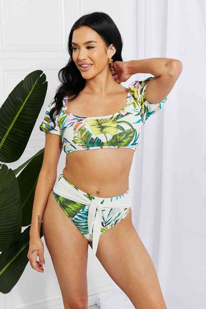 MARINA WEST SWIM  Vacay Ready Puff Sleeve Bikini in Floral