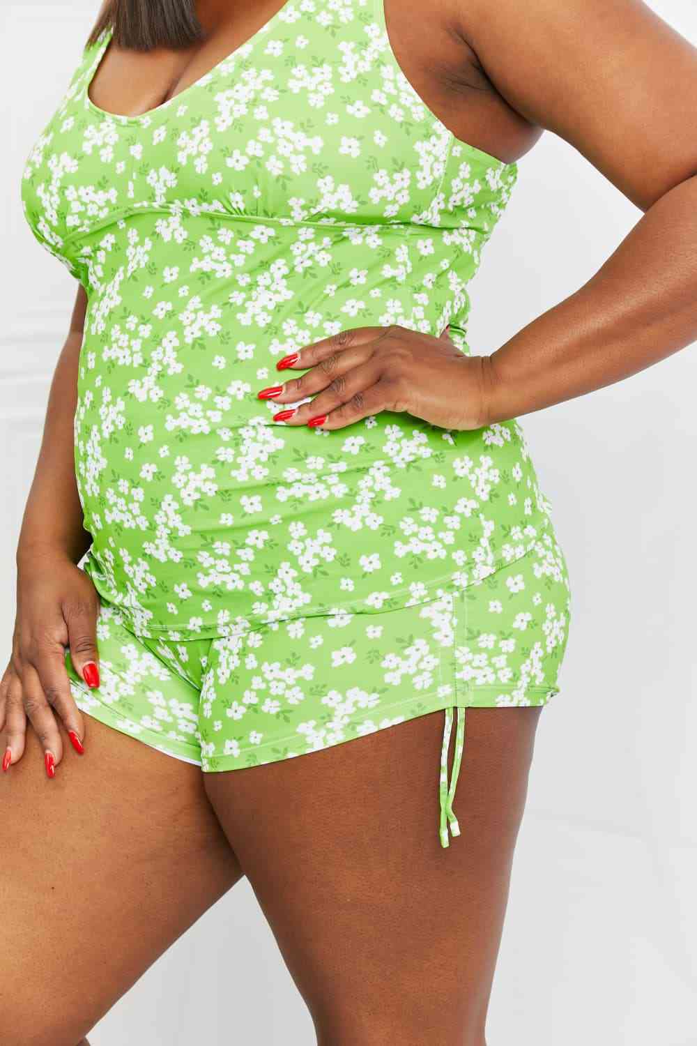 MARINA WEST Swim By The Shore Full Size Two-Piece Swimsuit in Blossom Green