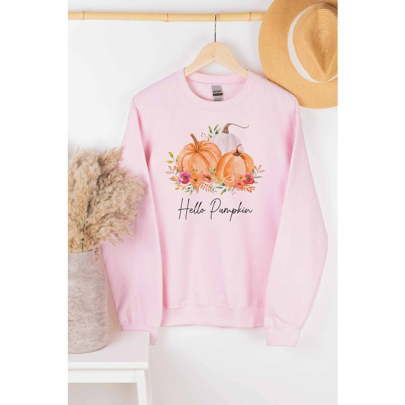 SWEAT-SHIRT GRAPHIQUE HELLO PUMPKIN TAILLE PLUS WKNDER