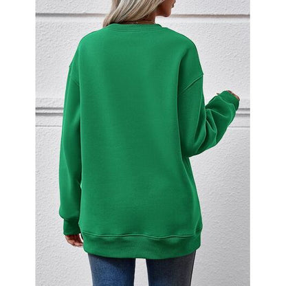 MERRY CHRISTMAS Round Neck Long Sleeve Sweatshirt