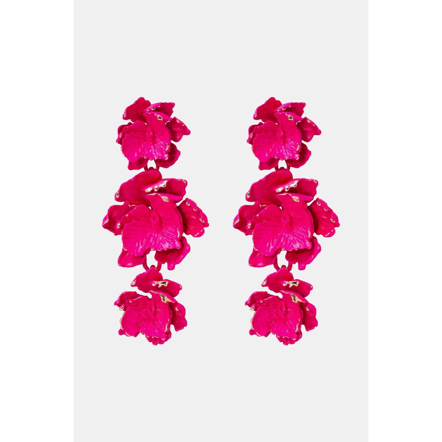 Flower Shape Zinc Alloy Dangle Earrings