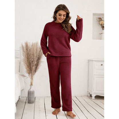 Teddy Long Sleeve Top and Pants Lounge Set