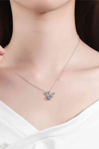 1 Carat Moissanite 925 Sterling Silver Reindeer Necklace