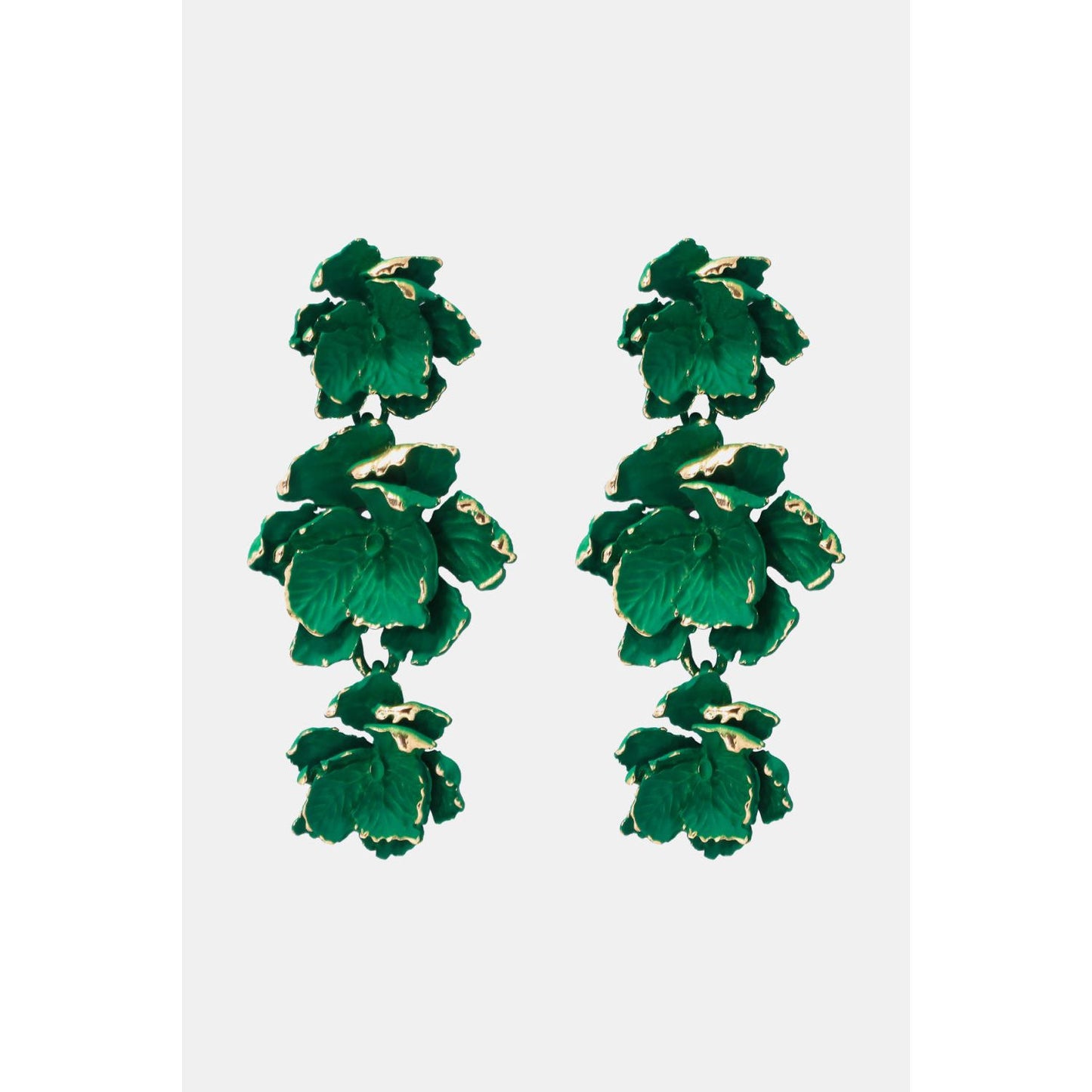 Flower Shape Zinc Alloy Dangle Earrings