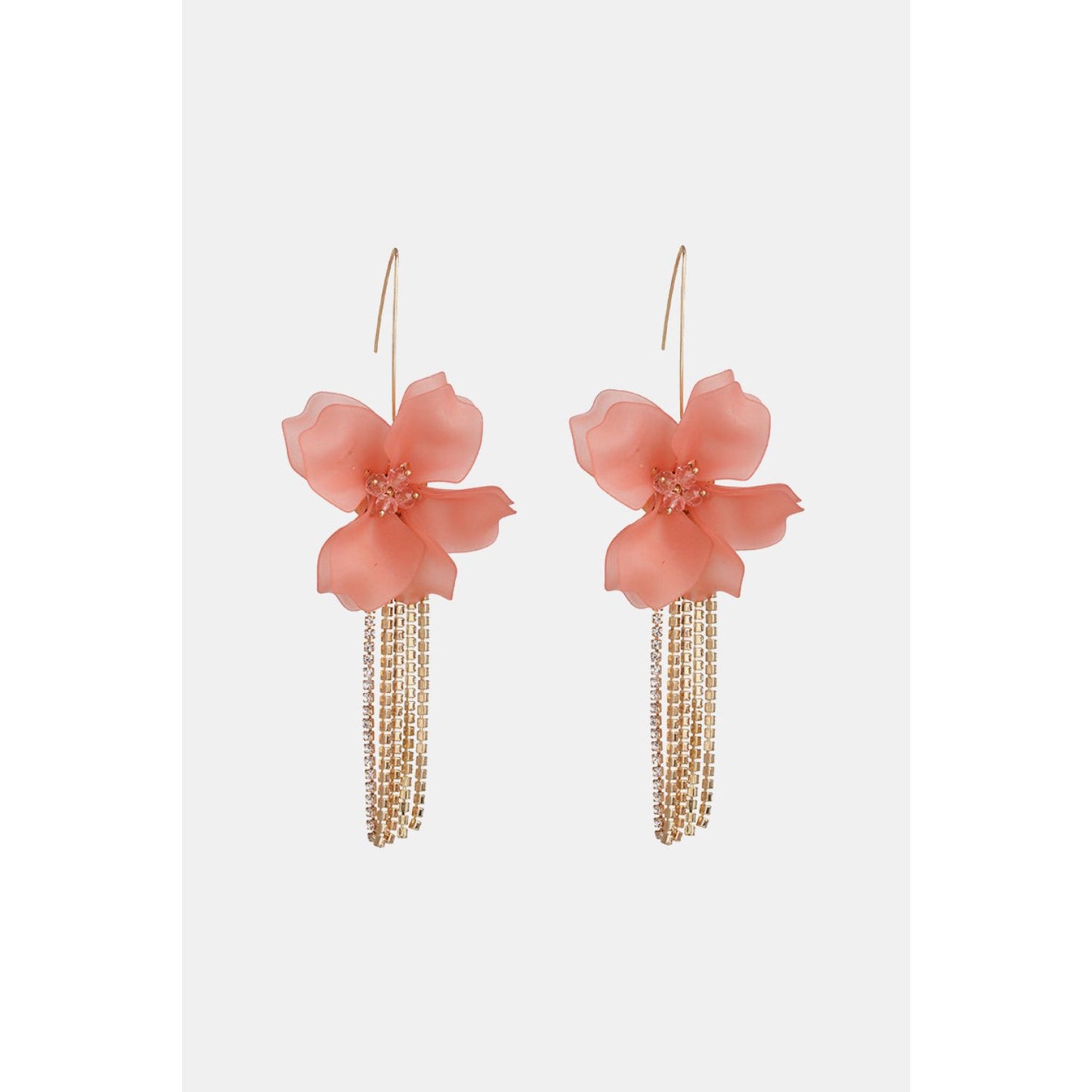 Flower Shape Acrylic Dangle Earrings