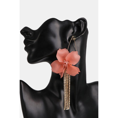 Flower Shape Acrylic Dangle Earrings