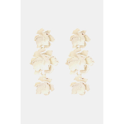 Flower Shape Zinc Alloy Dangle Earrings