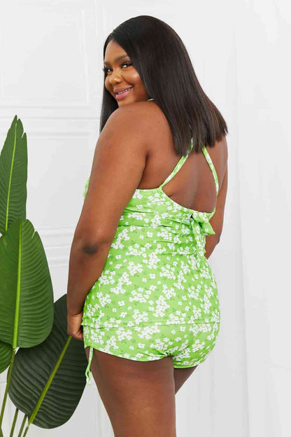 MARINA WEST Swim By The Shore Full Size Two-Piece Swimsuit in Blossom Green