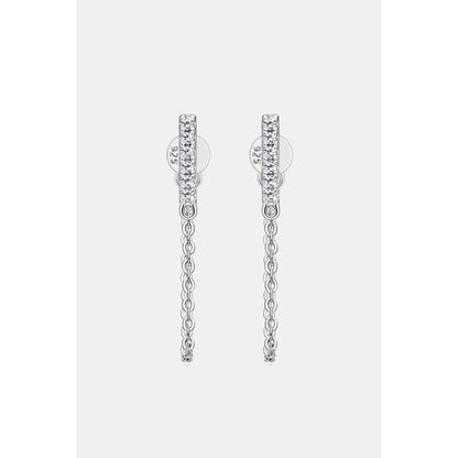 Moissanite 925 Sterling Silver Connected Earrings