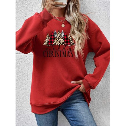 MERRY CHRISTMAS Round Neck Long Sleeve Sweatshirt