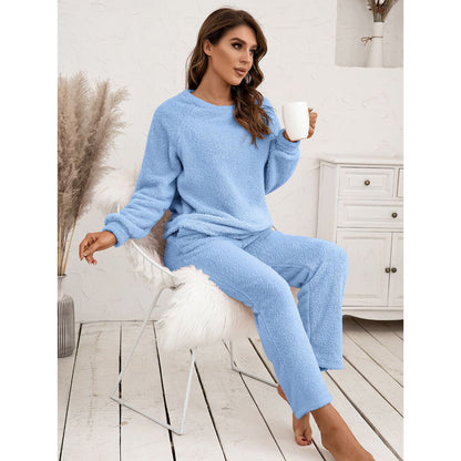 Teddy Long Sleeve Top and Pants Lounge Set