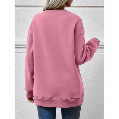 MERRY CHRISTMAS Round Neck Long Sleeve Sweatshirt