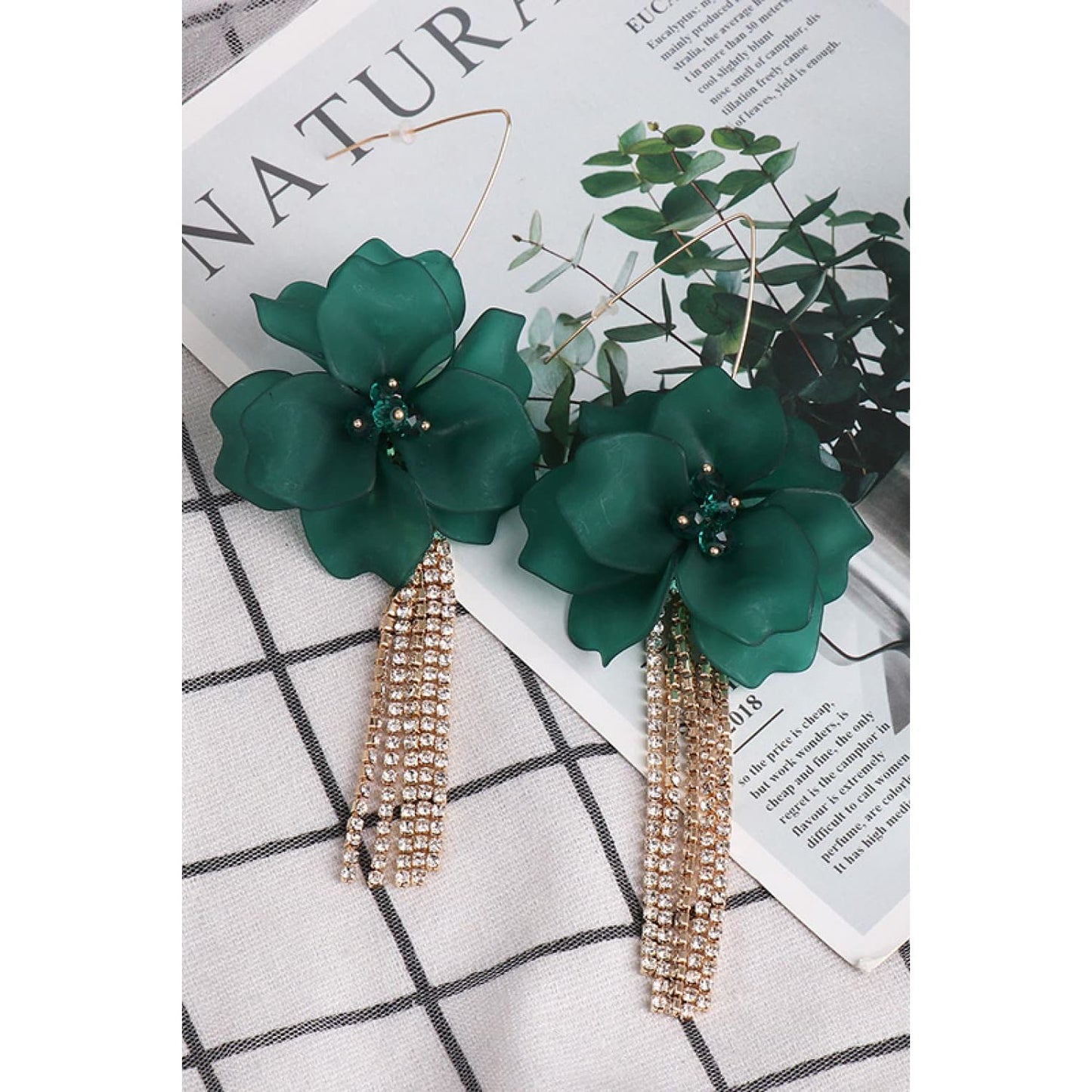 Flower Shape Acrylic Dangle Earrings