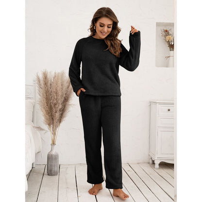 Teddy Long Sleeve Top and Pants Lounge Set