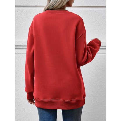 MERRY CHRISTMAS Round Neck Long Sleeve Sweatshirt