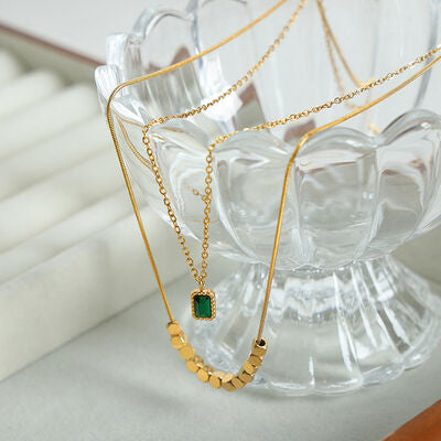 18K Gold-Plated Double-Layered Necklace