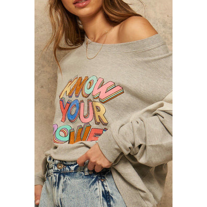 A French Terry Knit Graphic Sweat-shirt