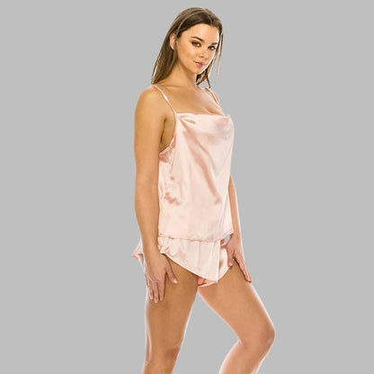 Ensemble short pyjama en satin