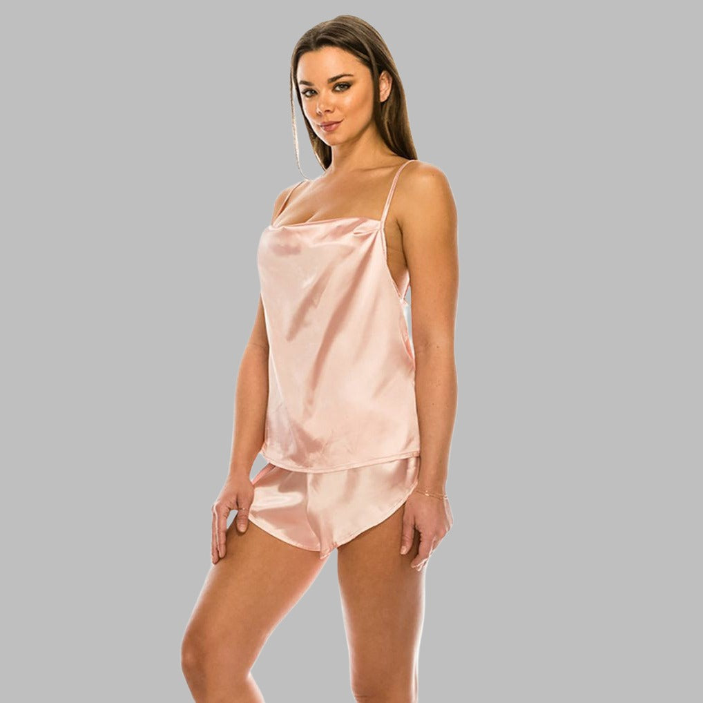 Ensemble short pyjama en satin