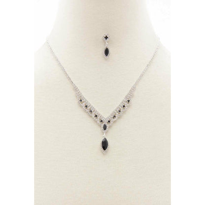 Collier Strass Forme Marquise