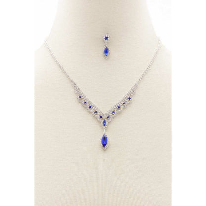 Collier Strass Forme Marquise