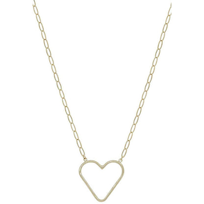 Collier pendentif coeur chaîne en métal