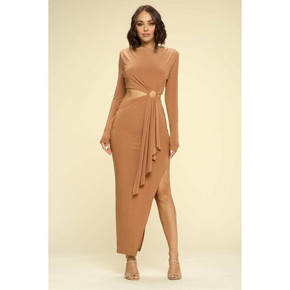 Bodycon Cut Out Party Dress with a side Slit