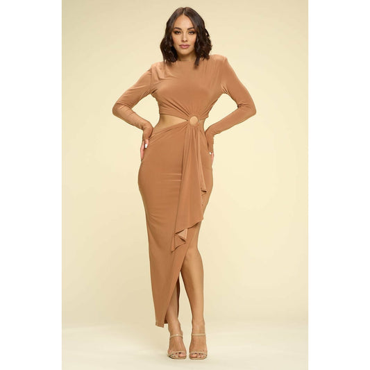 Bodycon Cut Out Party Dress with a side Slit