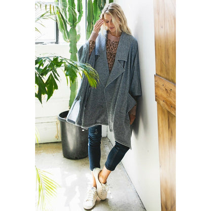 Trench oversize en tricot uni