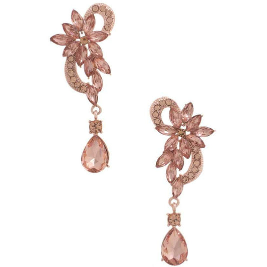 Flower Rhinestone Dangle Earring