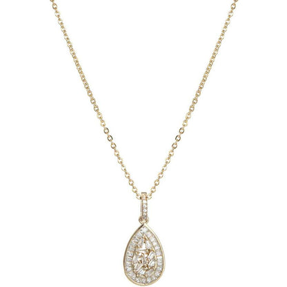 Collier Larme Baguette Zircon Cubique