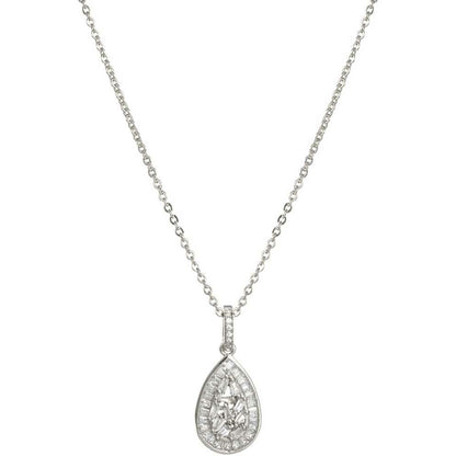 Collier Larme Baguette Zircon Cubique