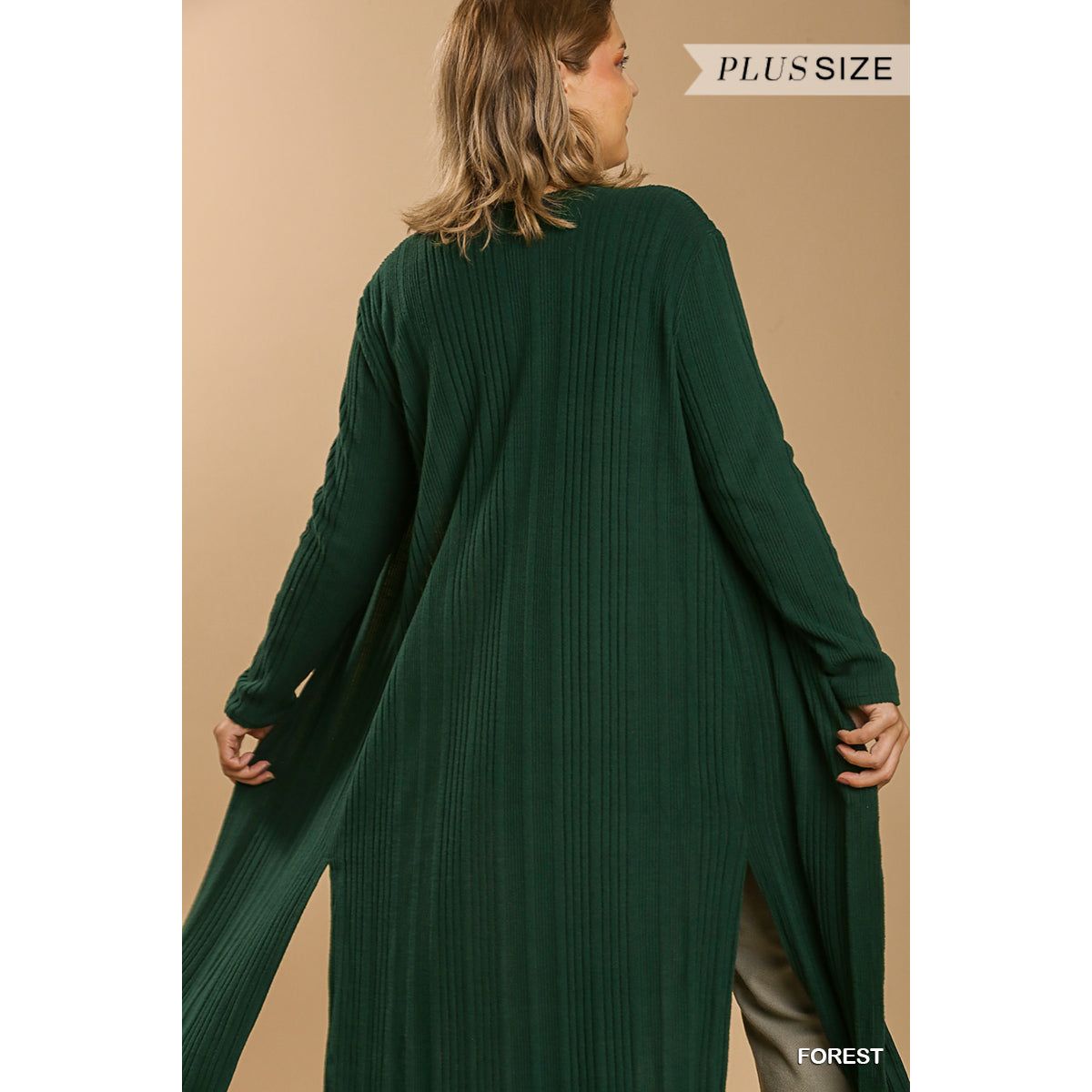 Open Front Long Body Cardigan