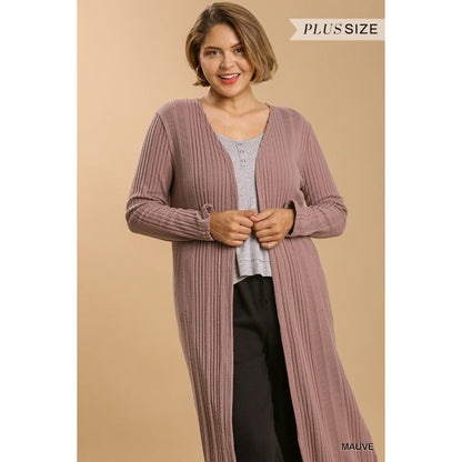 Open Front Long Body Cardigan