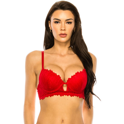 Coverage Lace Trim Bra