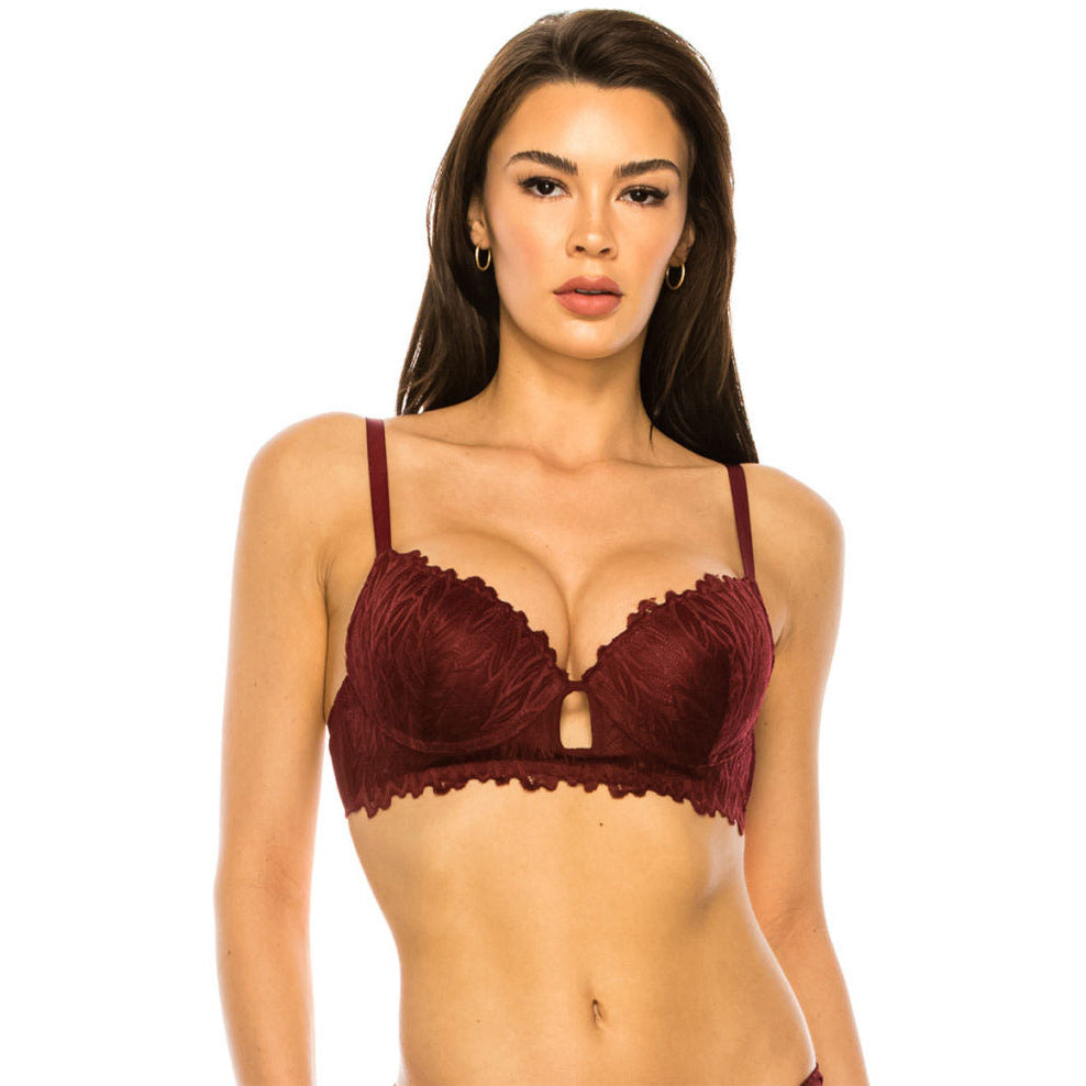 Coverage Lace Trim Bra