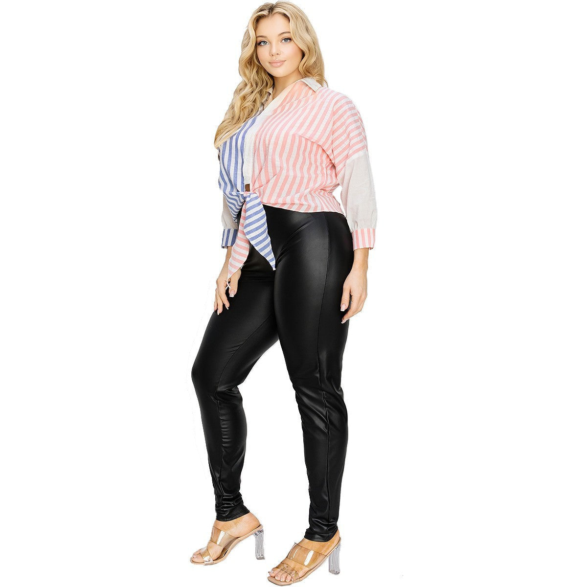 Plus Multi-Color Striped Top