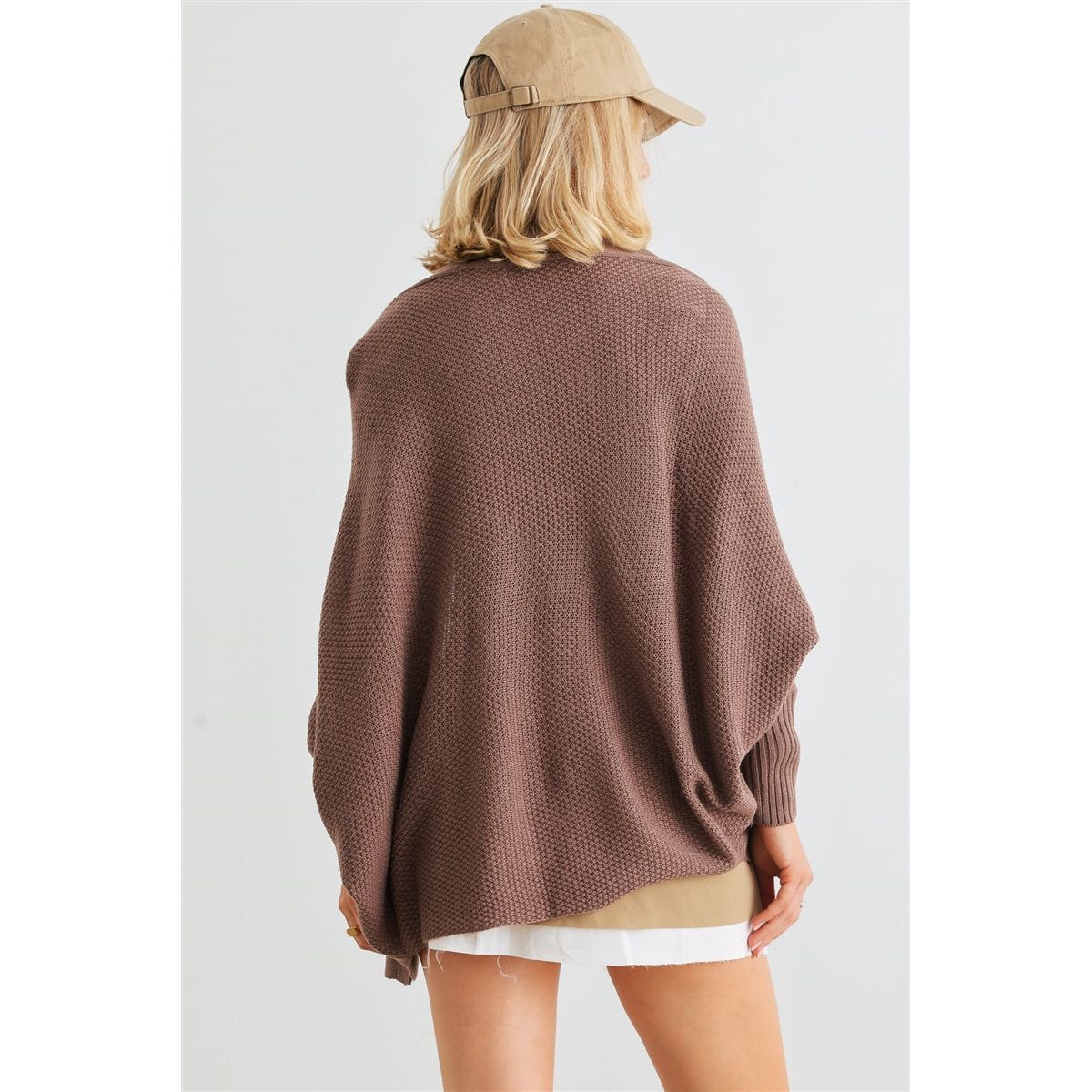 Batwing Sleeve Open Front Cardigan