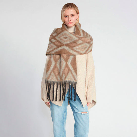 Thick Aztec Grunge Scarf